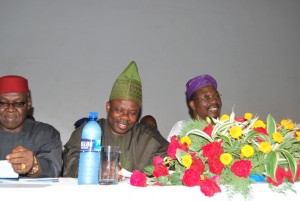 (R-L)- Senator Durojaiye  Governor Ibikunle Amosun of Ogun State and Dr Kalu I Kalu at the 2012 Event