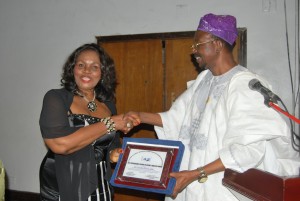 Dr Mrs Stella Okolie And Senator Durojaiye at the Award of Honours of the Foundation 2012